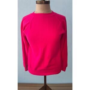 Vintage 1970s Hot Pink Miss Brent Sweatshirt Women’s XS Kids Large Barbie Retro